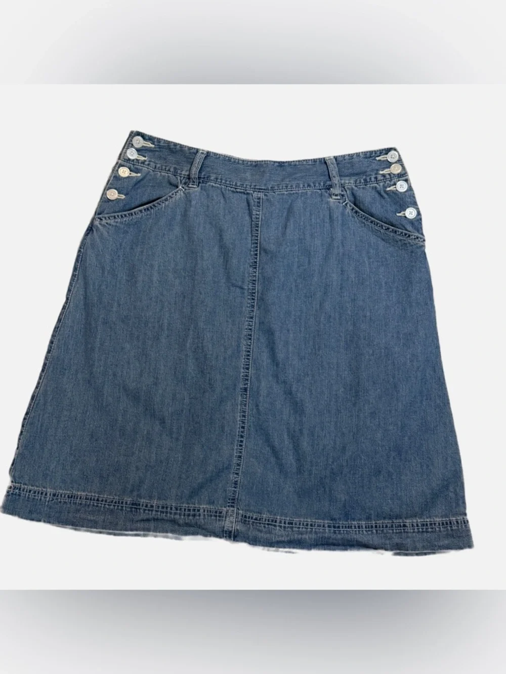 Chaps Light Denim A-Line Jean Skirt